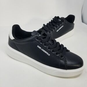 Karl Lagerfield Mens Leather Shoes Black/White Size 9.5US